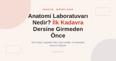 Anatomi Laboratuvarı Nedir? İlk Kadavra Dersine Girmeden Önce Bilmeniz Gerekenler